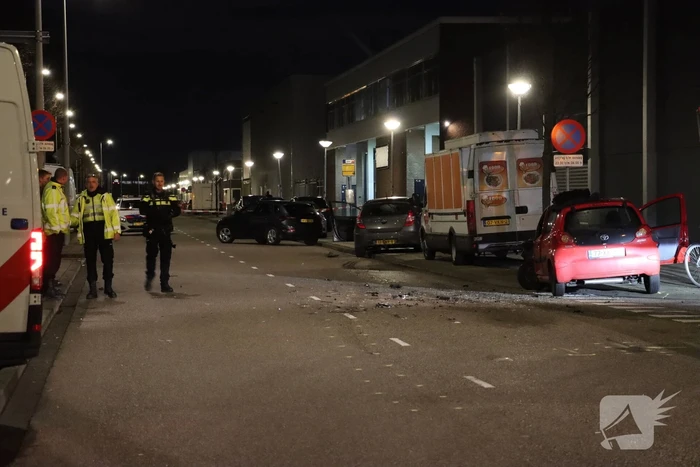Auto gecrasht na ongeval