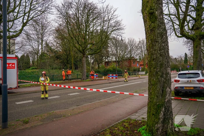 Gasleiding geraakt bij graafwerkzaamheden