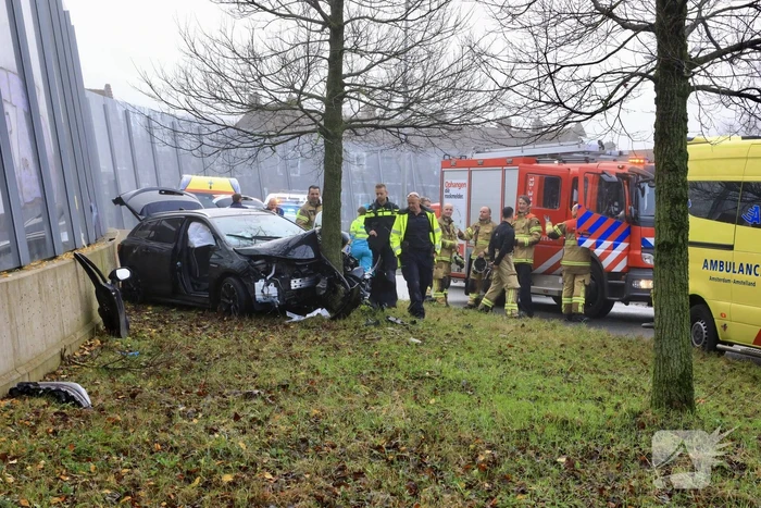Zwaargewonde bij eenzijdig ongeval