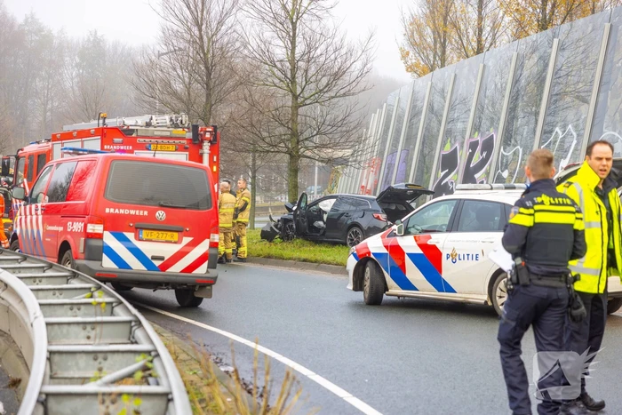 Zwaargewonde bij eenzijdig ongeval