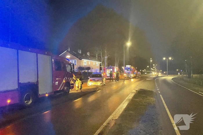 Brand in schoorsteen van woning