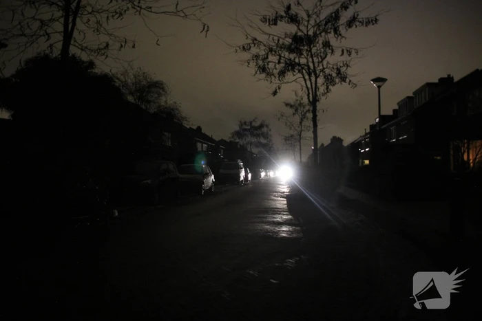 Donkere straten door stroomuitval