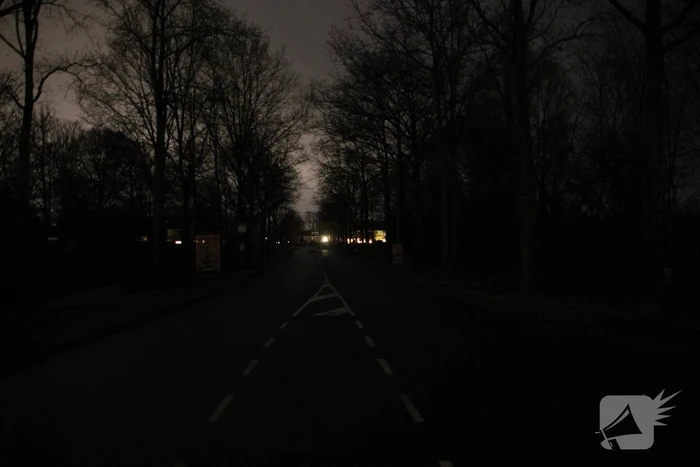 Donkere straten door stroomuitval