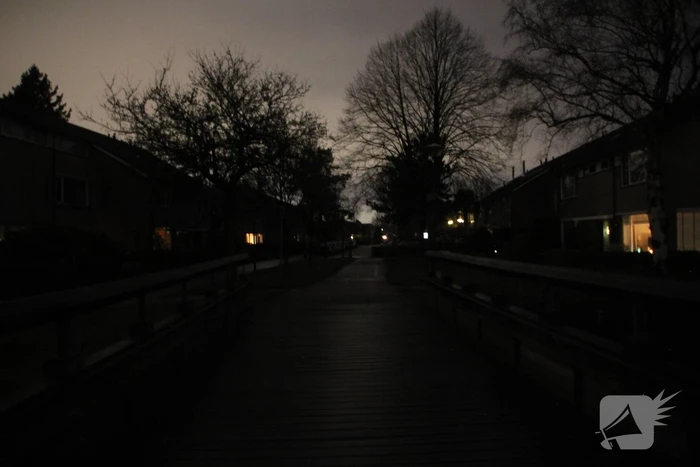 Donkere straten door stroomuitval