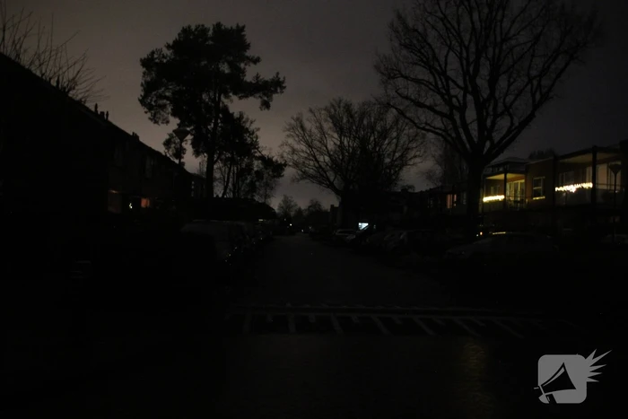 Donkere straten door stroomuitval