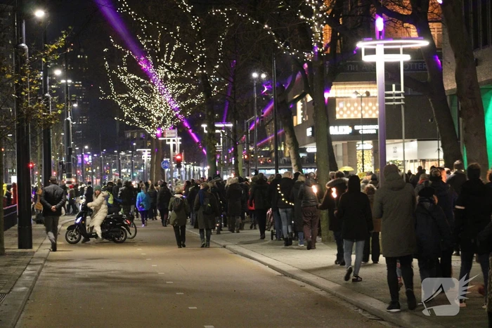 Lichtjestocht door het centrum