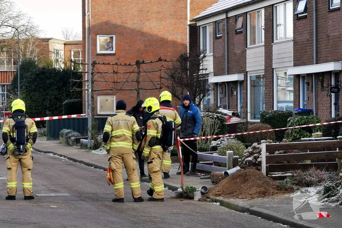 Gasleiding geraakt bij rioleringswerkzaamheden