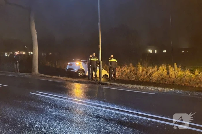 Automobilist raakt van de weg en botst op boom