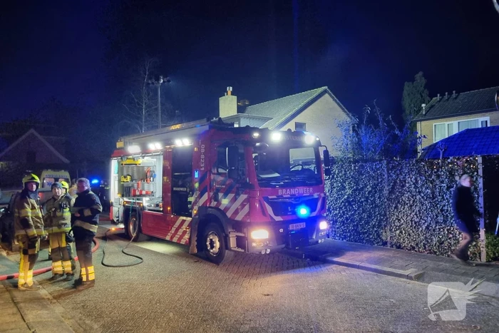 Beneden verdieping van woning volledig uitgebrand