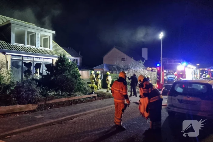 Beneden verdieping van woning volledig uitgebrand