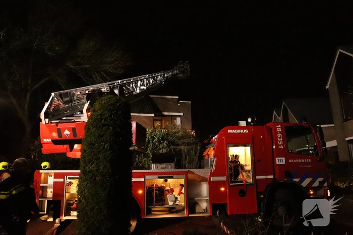Schoorsteenbrand in woning