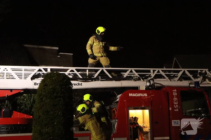 Schoorsteenbrand in woning