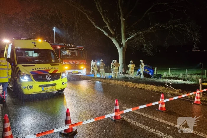 Bestuurder verliest macht over het stuur en komt tot stilstand in sloot