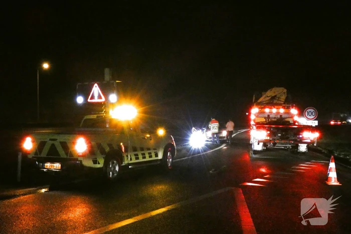 Bestuurster rijdt schade na pech