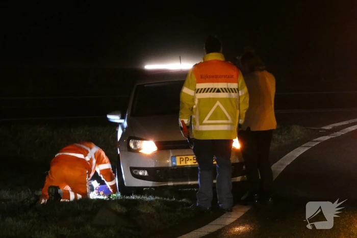 Bestuurster rijdt schade na pech