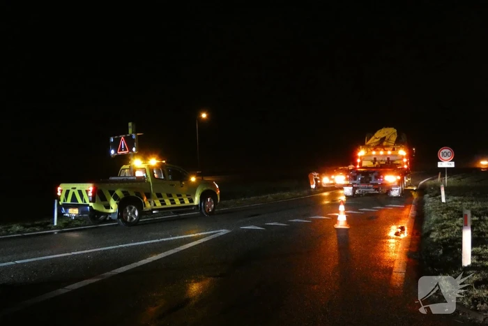 Bestuurster rijdt schade na pech