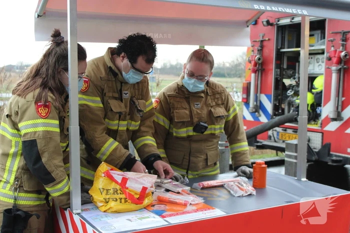 Vuurwerkinzameling op brandweerkazerne