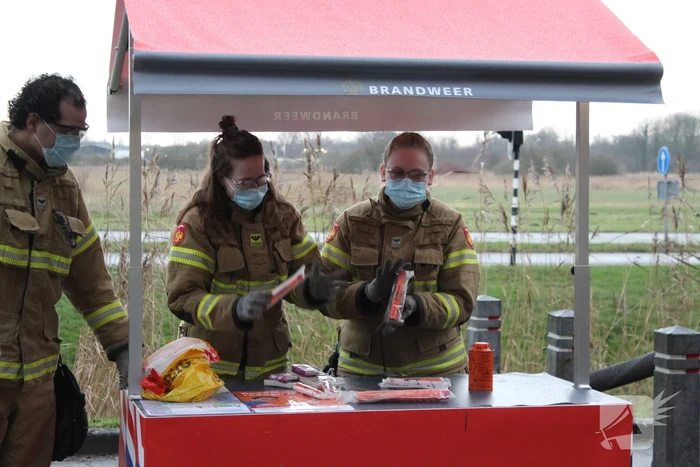 Vuurwerkinzameling op brandweerkazerne