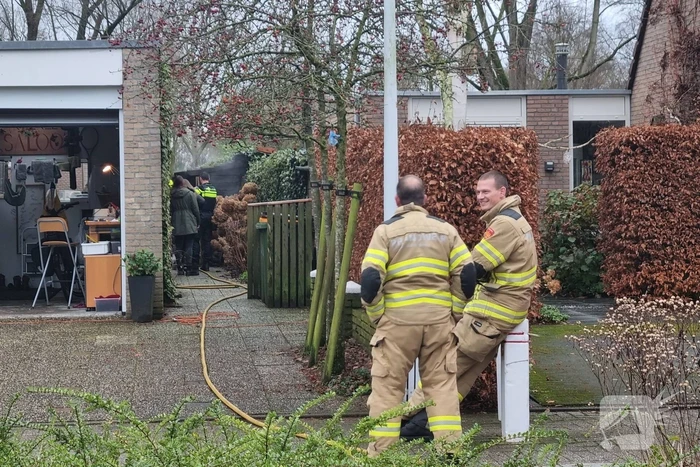 Brand in schuur van woning