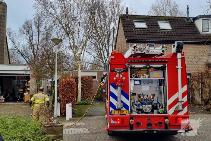 Brand in schuur van woning