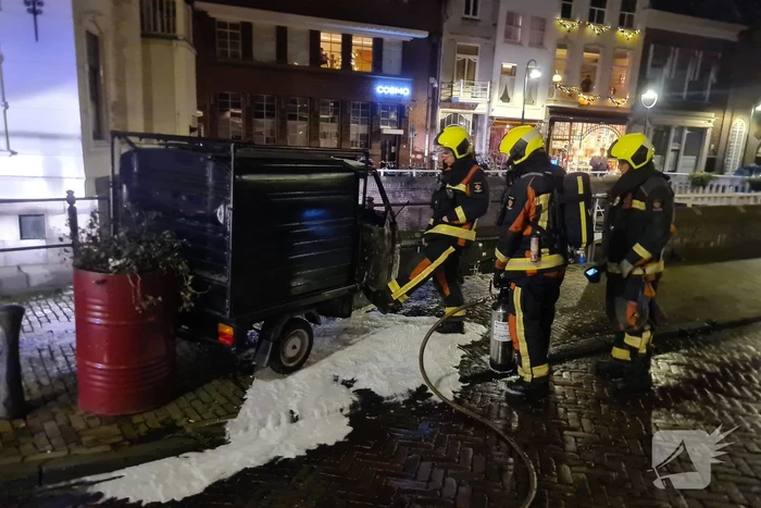 Piaggio brommobiel uitgebrand