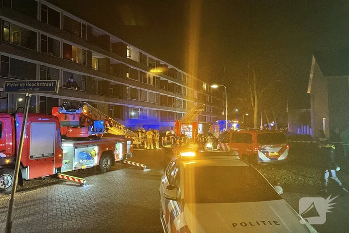 Brand in berging van portiekflat