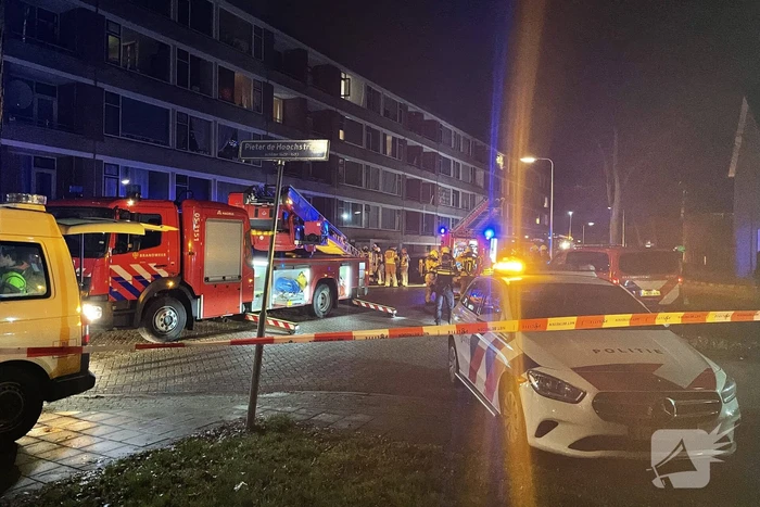Brand in berging van portiekflat