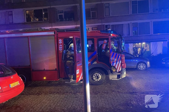 Brand in berging van portiekflat