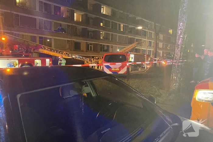 Brand in berging van portiekflat