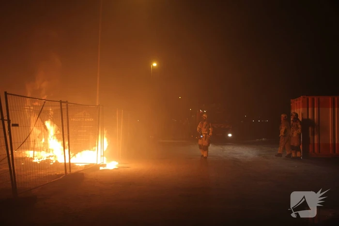 Bouwkeet verwoest door brand