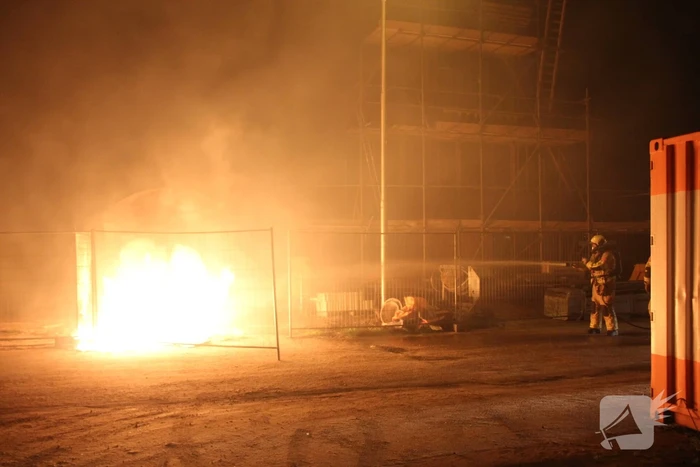 Bouwkeet verwoest door brand