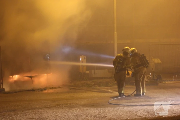 Bouwkeet verwoest door brand