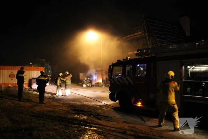 Bouwkeet verwoest door brand
