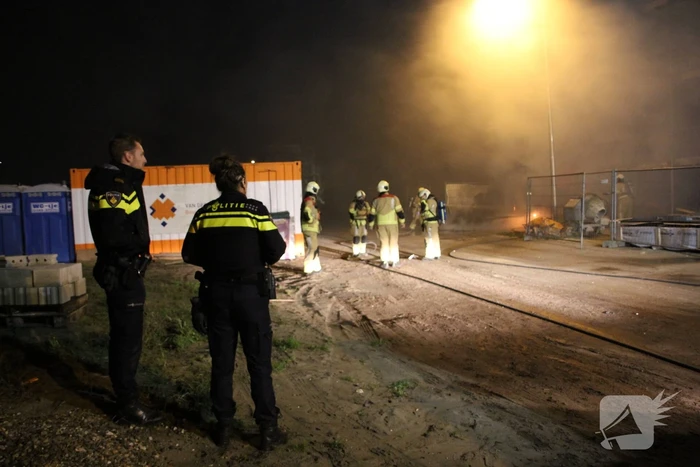 Bouwkeet verwoest door brand