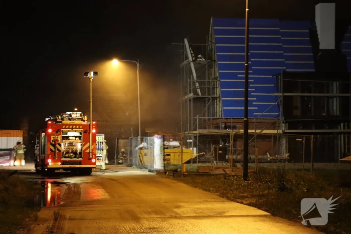 Bouwkeet verwoest door brand
