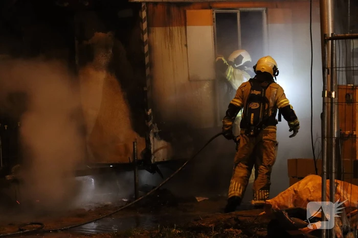 Bouwkeet verwoest door brand