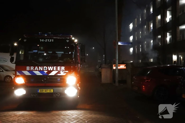 Containers verwoest door brand