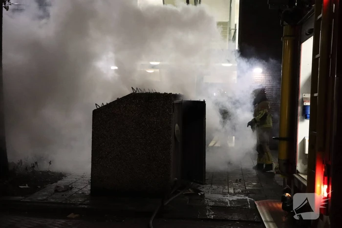 Containers verwoest door brand