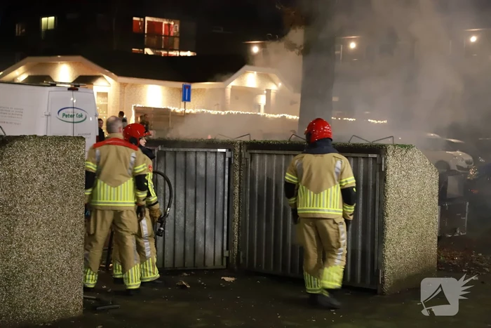 Containers verwoest door brand