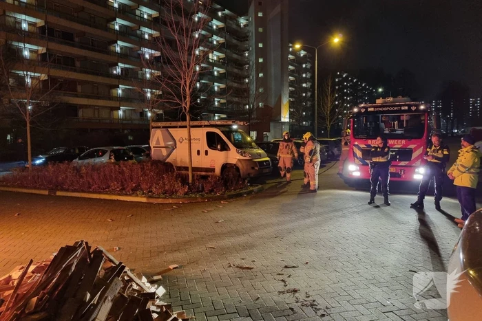 Buitenbrand tegen transformatorhuisje