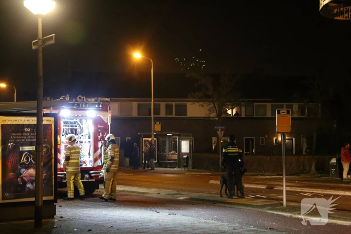 Veel politie ingezet bij buitenbrand