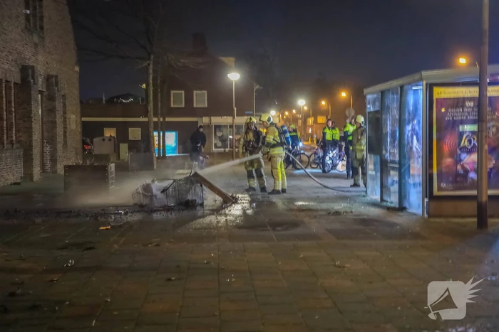 Veel politie ingezet bij buitenbrand