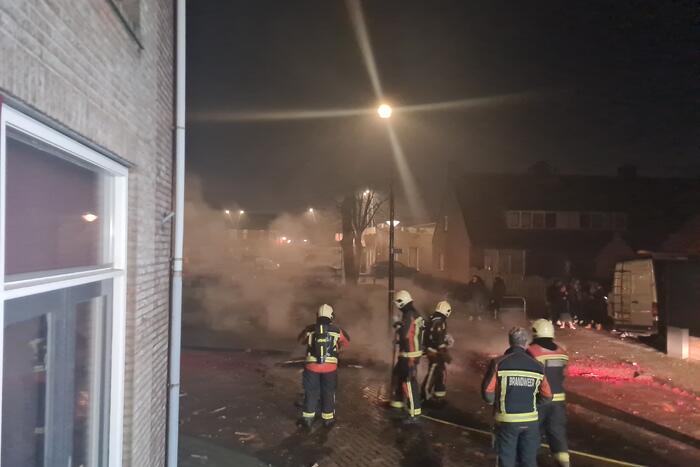 Vuurwerkafval snel geblust