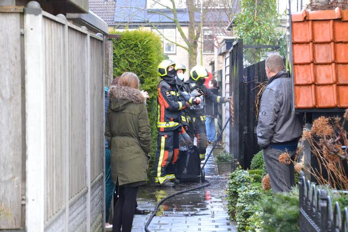 Kliko door brand verwoest