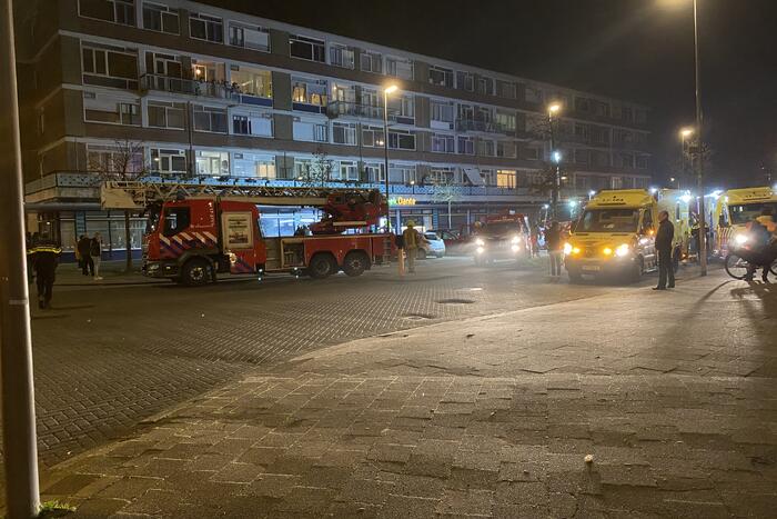 Brand na explosie in winkelpand
