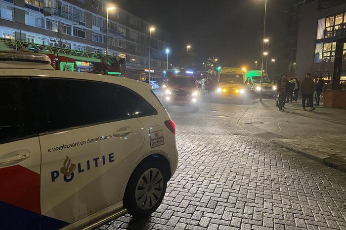 Brand na explosie in winkelpand