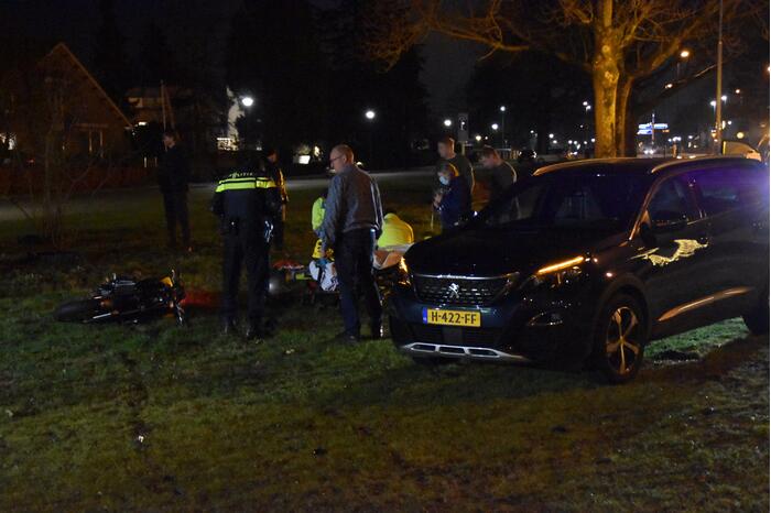 Motorrijder gewond na ongeval