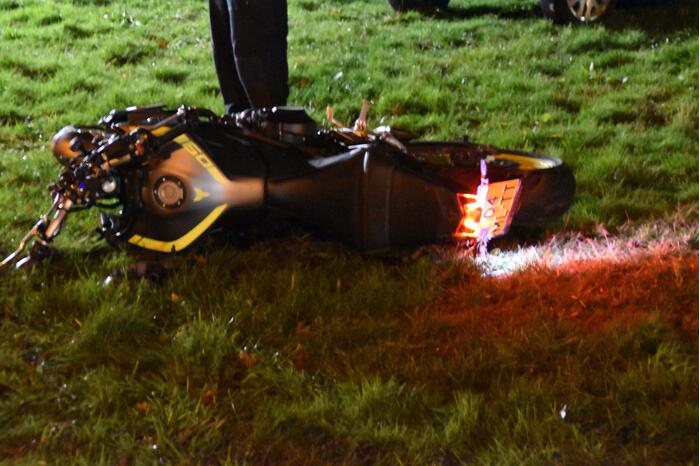 Motorrijder gewond na ongeval