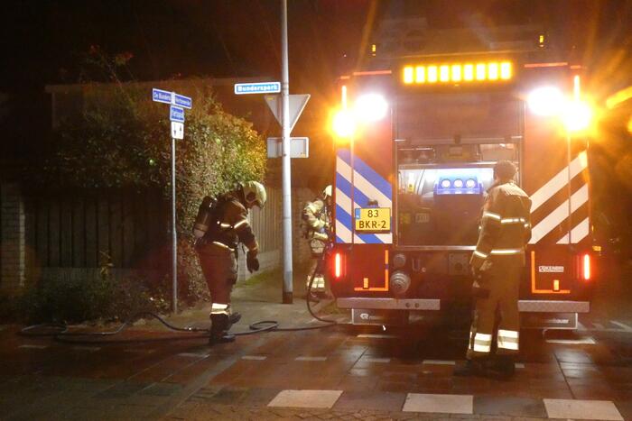 Kerstbomen in brand gestoken