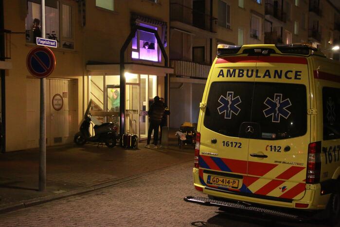 Persoon gewond na val van trap